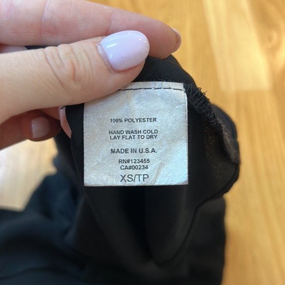 NWOT Design Lab Spaghetti Strap Black Camisole Blouse - Picture 6 of 6